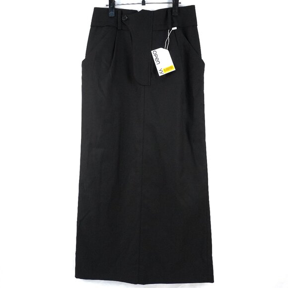Open Yy Fly Out Maxi Skirt with Slit Detail in Black Size Small (NWT) - Picture 2 of 11